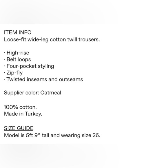 NWT💕 ANINE BING Briley Pant 31” - Oatmeal 27 - Picture 2 of 6